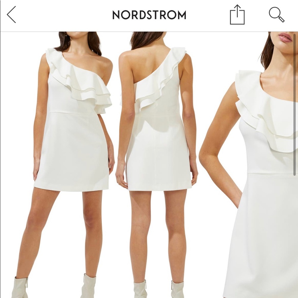 White one shoulder French Connections dress